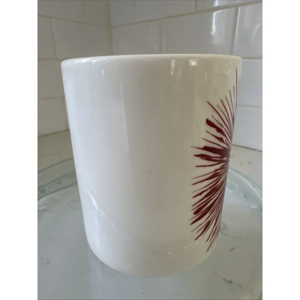 Starbucks Holiday Coffee Mug Red Fireworks Starburst 2014 Cup Christmas, Used